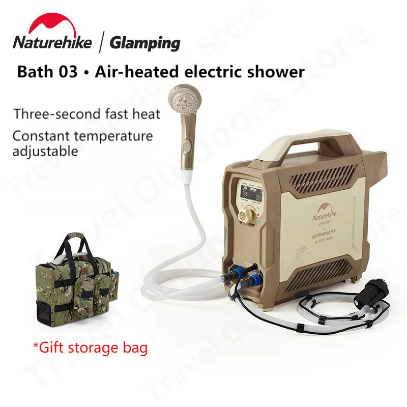 Naturehike Mobile Heated Outdoor Shower 3s Quick Heat Camping