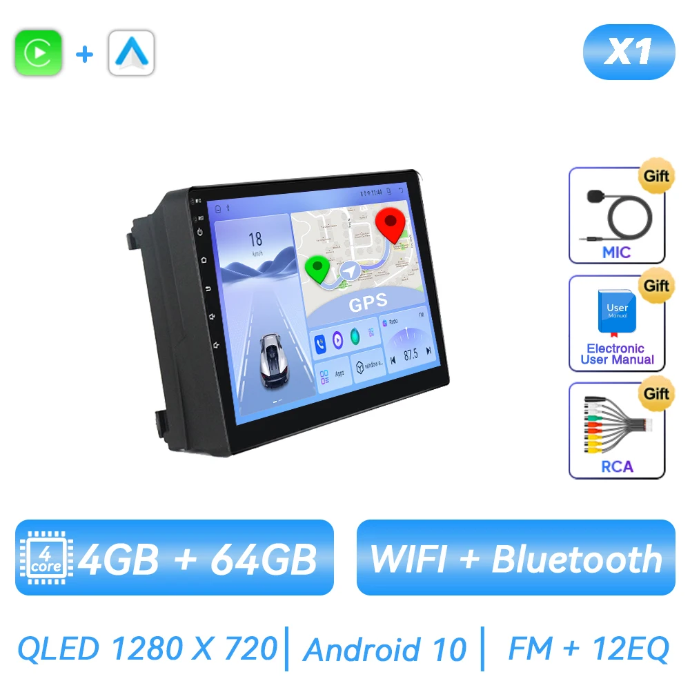 Autoradio Android 15 Pour Ford Transit 2009-2016 / Focus 2005-2008 - 9" écran, CarPlay/Android Auto Sans Fil, 4Go+64Go - 8