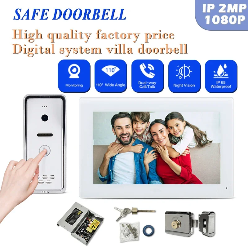 

High Design 7 Inch Video Door Phone Smart Wired Intercom System Motion Detection Security Monitor With Unlock Function