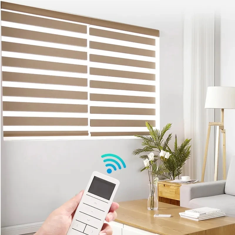 DIHIN HOME Modern Canadian USA Cordless Zebra Blinds Day and Night Roller Blackout Spring System Roller Blinds Window Shades