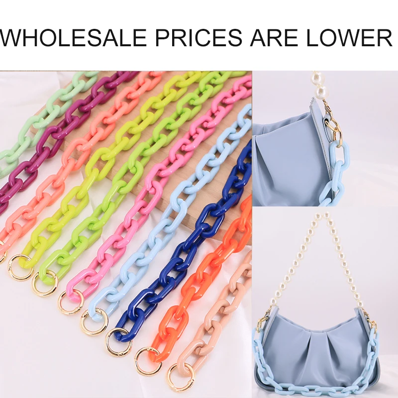 Diy Chunky Acrylic Chain Strap For Handbag Bags Candy Color Shoulder Strap 30cm130cm Acrylic