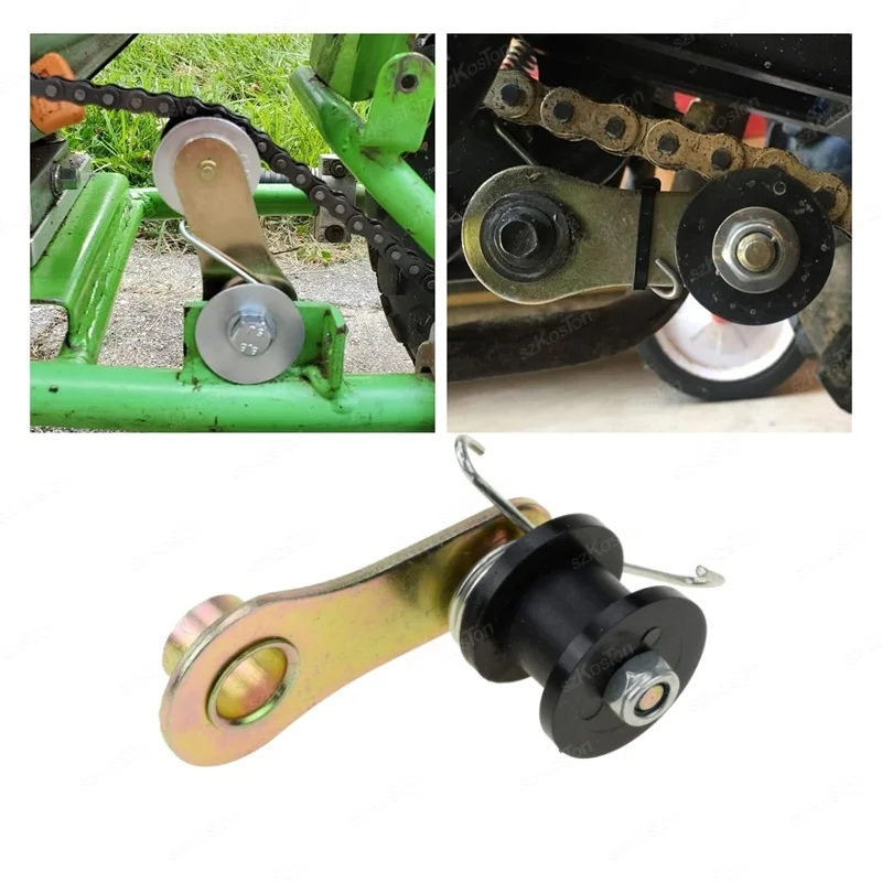 Chain Tensioner Spring Roller Slider Guide Adjuster Wheel Pulley Kits Fit for Dirt Pit Mini Bike Moto Quad Scooter Motor Part