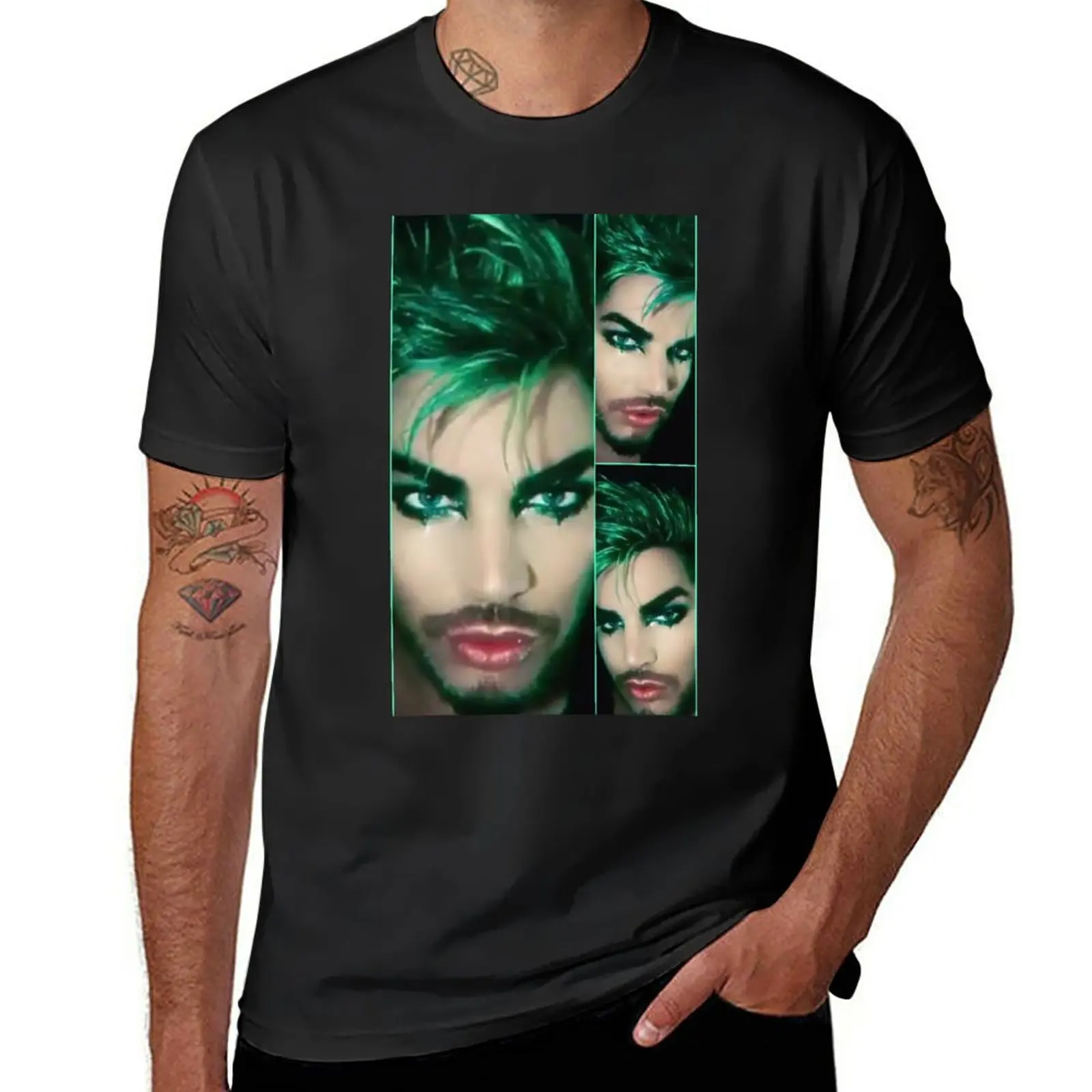 

Gorgeous in green Adam Lambert T-Shirt animal prinfor boys kawaii clothes aesthetic clothes T-shirts for men cotton