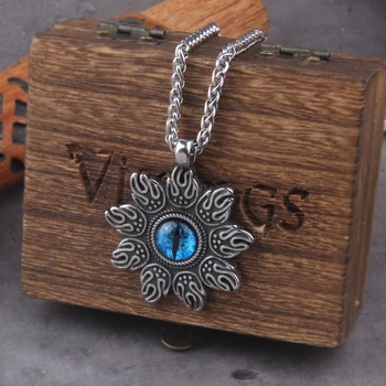 🔥 Blue Magic Eye Pendant – Stainless Steel Fire-Energy Amulet Necklace 1