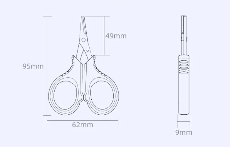 Portable Titanium Coated Mini Fishing Scissor Stainless Steel Scissors for cutting PE Braid Line Lure Fishing Tool Accessories