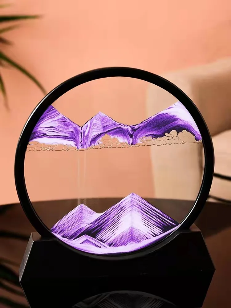 19X18 Simple Home Decoration Hourglass Glass Crafts Opening Quicksand Painting Creative Birthday Gifts Housewarming Ornaments