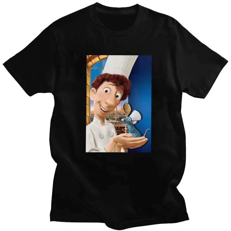 Maglietta Anime Da Uomo In Ratatouille Maglietta In Cotone A Maniche Corte Maglietta Bella Designer Alpink Linguini Remy Tees Slim Fit Clothes