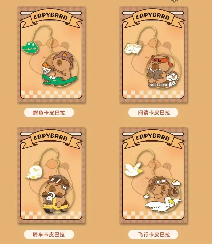 Capybara Cartoon Metal Hollow Bookmark notebook Pendant Cute Stationery Book Clip Pagination Mark Pretty birthday gift