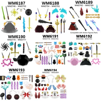 WM6194 Anime Action Figure Adult Building Blocks Set WM6193 WM6192 WM6191 WM6190 WM6189 WM6188 WM6187 Bricks Accessorie Kid Toys