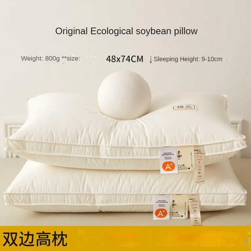 Long Sleeping Pillow for Students, Household Body Pillow, Soybean White Pillow, Sleep Aid, Bedroom 5