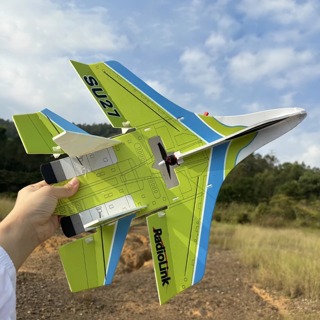 Radiolink SU27 Fighter RC Plane Radio Controlled Airplane(RTF) 4000KV Brushless Motor Fixed Wing Gyroscope Assist for Beginners 5