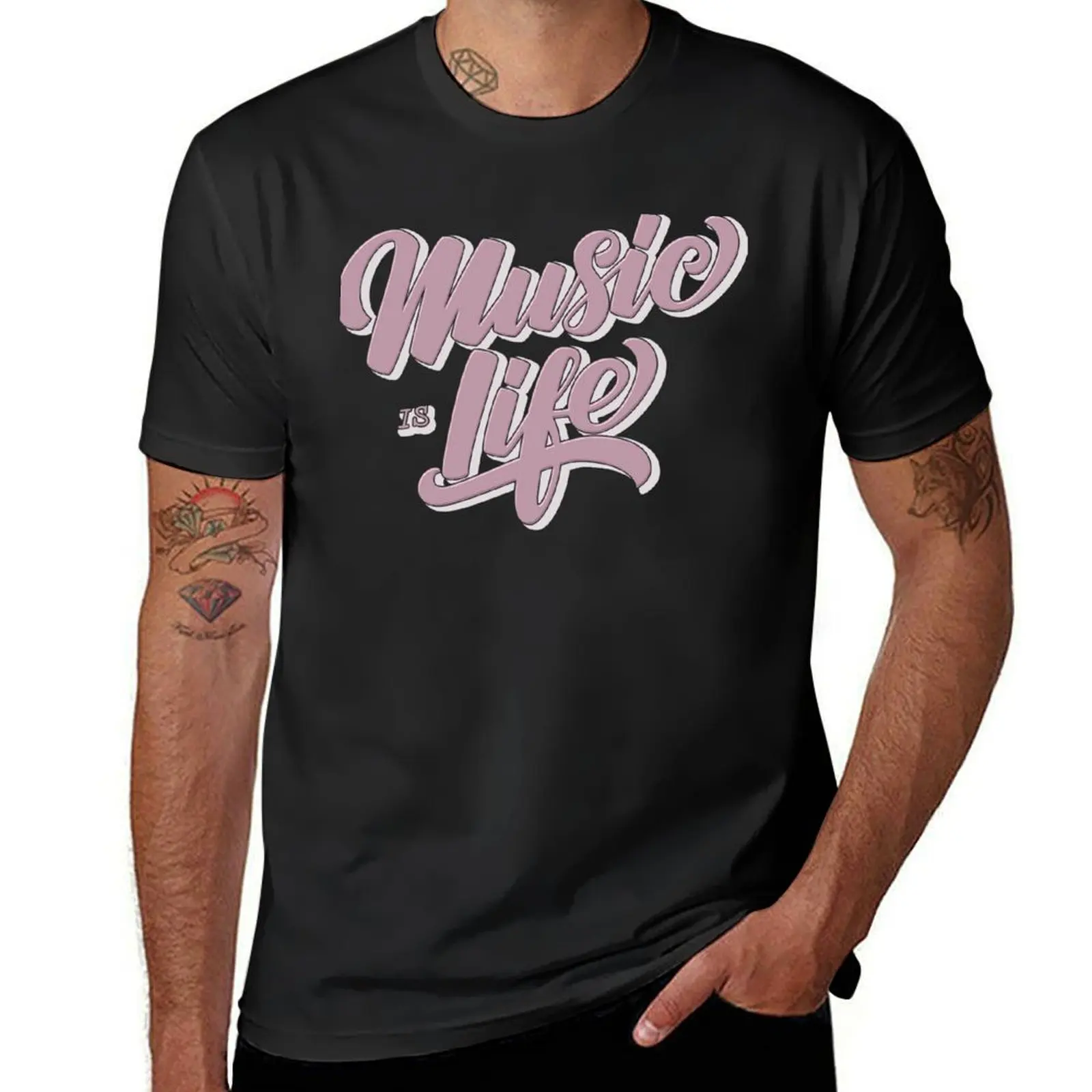 

Music is life T-shirt customs design your own sublime vintage cute clothes mens big and tall t shirts