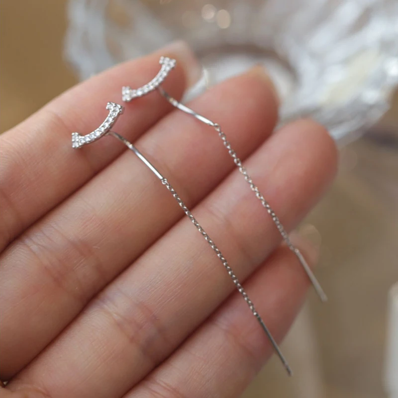 Long Wire Tassel Beads Pendants Drop Earrings Women's Jewelry dangle earrings,drop earrings,pendant earrings,long earrings,crystal tassel earrings,crystal earrings