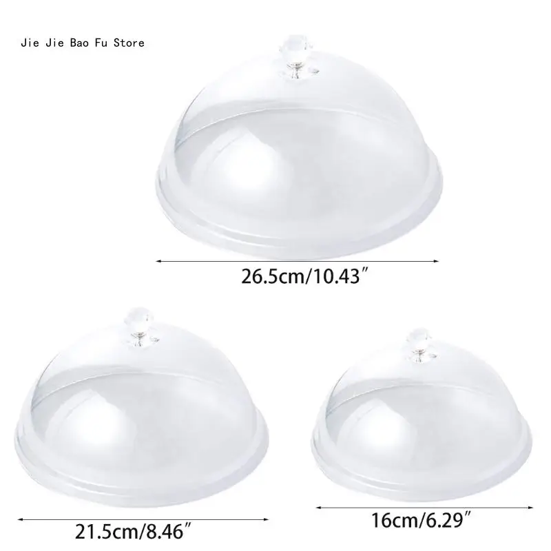 E8BD Clear Food Cover Dome Guard Shield Vegetable Fruit Food Freshing Holder For Fruit Vegetable Eating Tray Plate Dustproof,food cover