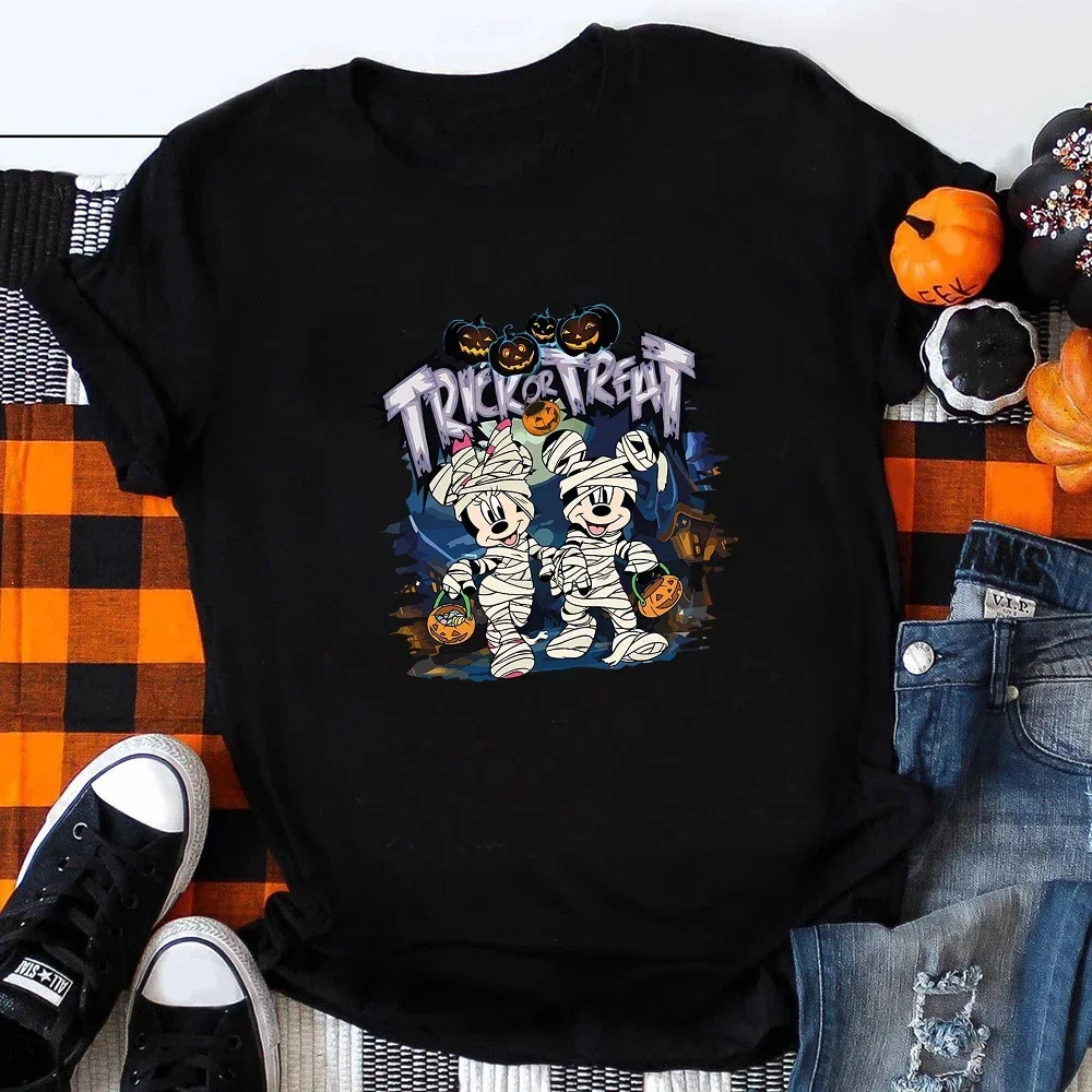 T-Shirt Noir Jack Skellington Pour Femme Vêtements De Festival D'Halloween Heureux Mode T-Shirt Oversize Con Maniche Corte Y2K