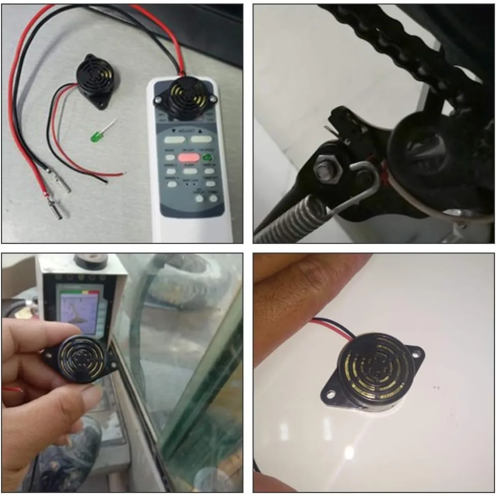2PCS Icstation 12V 100dB 연속 사운드 피에조 버저 사이렌 오토바이 골프 카트 자동차 알람용