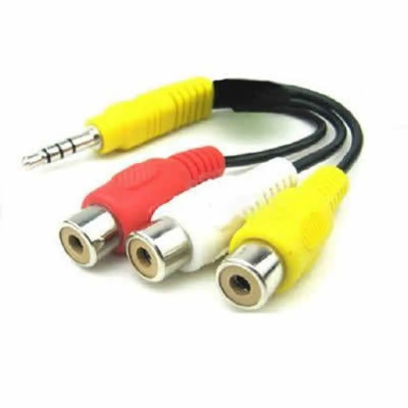 

1pcs 3.5mm Aux Male Stereo To 3 RCA Female Audio Video AV Adapter Cable for High-Performance Video and Audio Playback