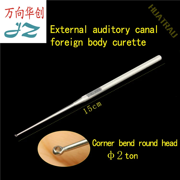 canal-auditivo-externo-corpo-estrangeiro-curette-jz-jinzhong-otolaringologia-instrumento-cirurgico-orelha-medica-oco-colher-curette