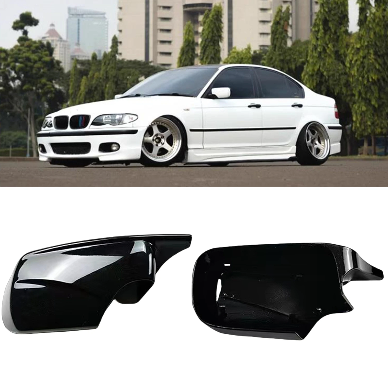 

2 шт., задняя крышка зеркала заднего вида для BMW 3 серии E46 4 двери 1998-2005
