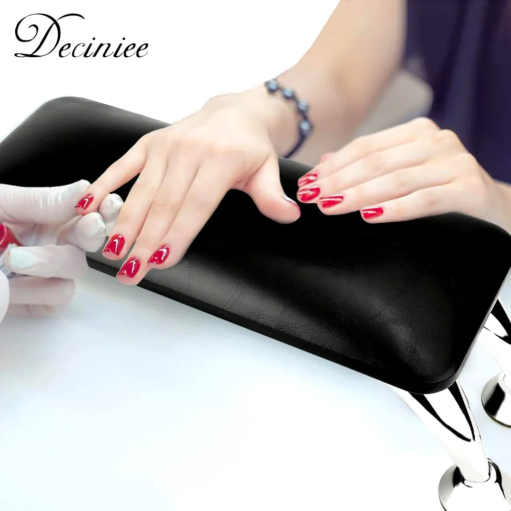 

White Black Genuine Leather Nail Hand Rest Pillow Manicure Table Hand Cushion Pillow Holder Arm Rests Nail Art Stand Manicure