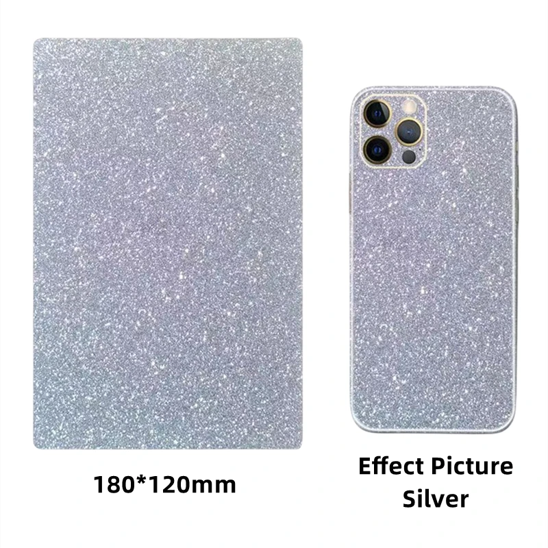 50pcs Luxury Glitter Bling Phone Stickers For iPhone Universal Decorative Film For Blade Cutting Machine Film Rear Back Sticker