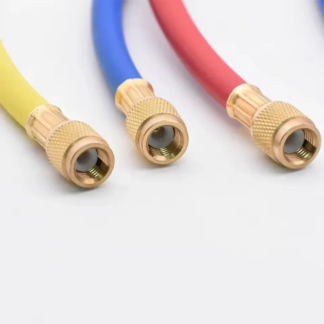 3000psi A/C Charging Hose Tube Kit Hose Low Loss Fittings for R134A R12 R22 Refr