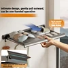 Folding Clothes Drying Net Punch-free Retractable Load-bearing 10kg Balcony Bathroom Bedroom Storage Rack With Hooks 2