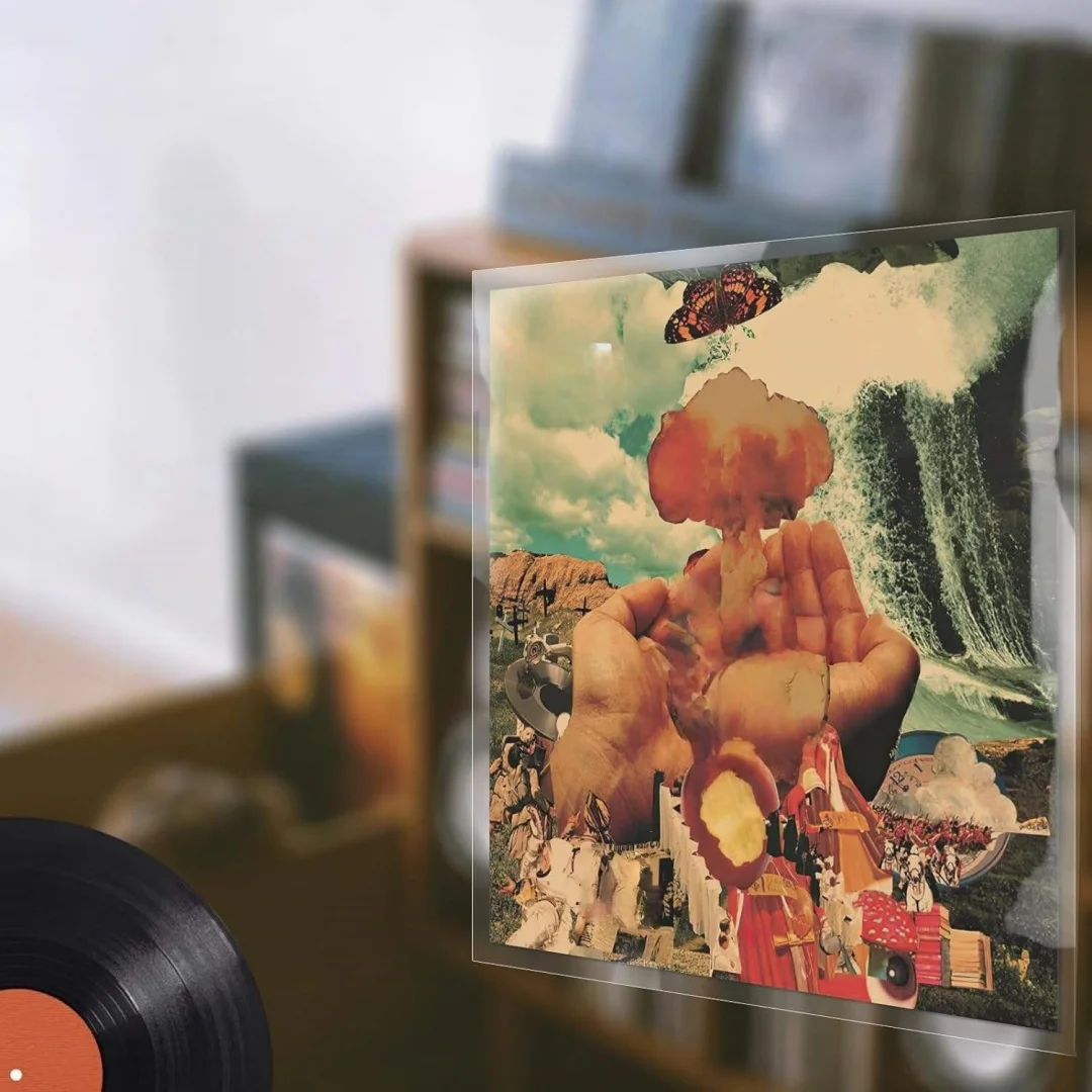 Vinyl Record Outer Sleeve 12 Inch Durable Album Cover For Most 12'' Singles & Double LPs No-Adhensive Flap Design