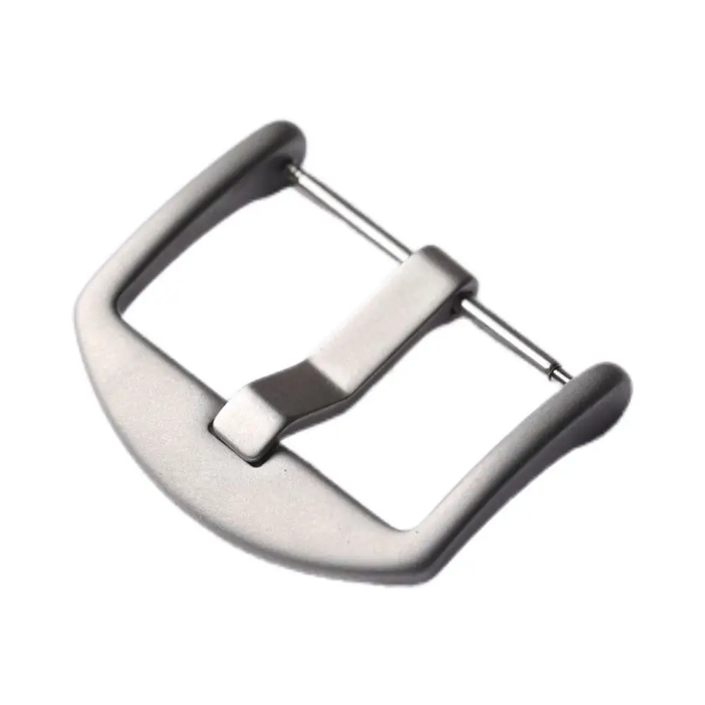 Premium Titanium Alloy Matte Leather Strap Buckle, High-Strength Metal Design