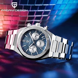 PAGANI DESIGN 2023 New Top Men's Watch Automatic Quartz Clock Japan VK63 Stainless Steel Business Luxury Sapphire Reloj Hombre