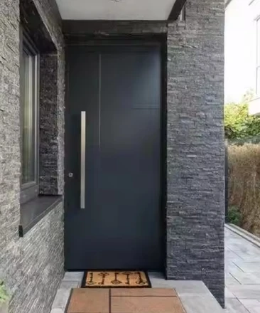 DS American modern style front security door long handle pivot door high standard security entrance door 4