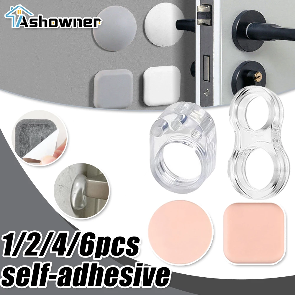 Silicone Door Stopper Handle Bumpers Transparent Anti-slip Deurstopper Can Self-adhesive Anti-Shock Improveme Wall Protector Pad