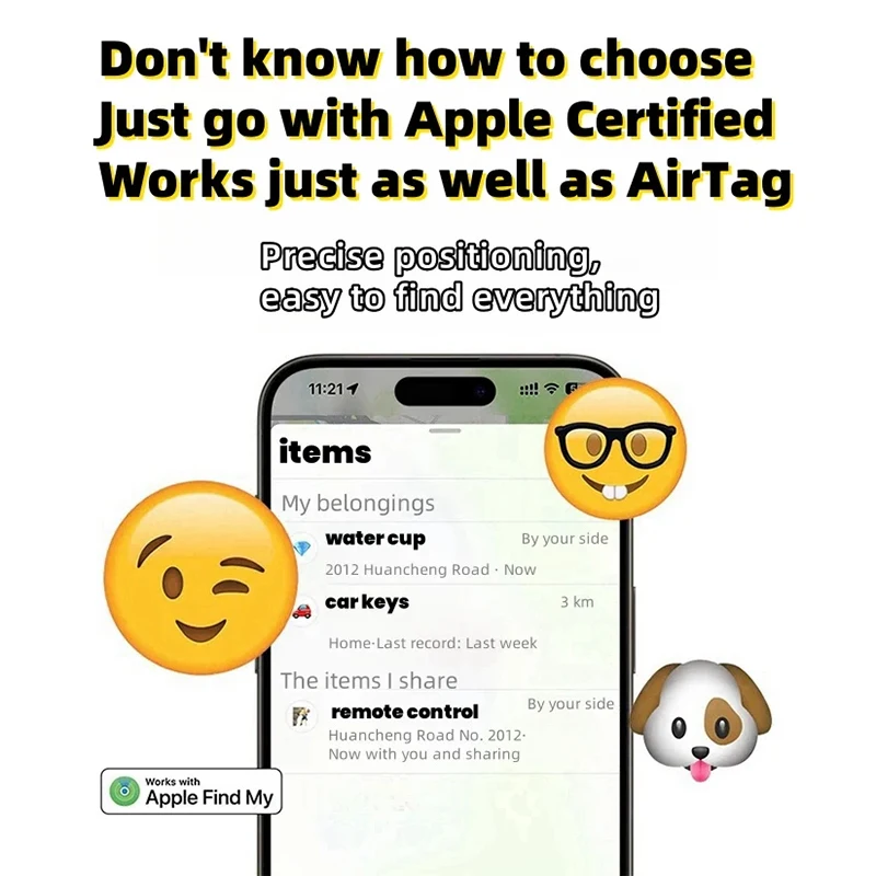 Xiaomi Bluetooth Locator IP65 Waterproof Works With Apple Find My (iOS Only) Smart Tag Tracker Item Locator For Bags Luggage