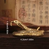 1pc Copper Brass Mini Snake Antique Bronze Decor Figurines For Interior Decoration Desktop Ornament Miniatures Statue 11