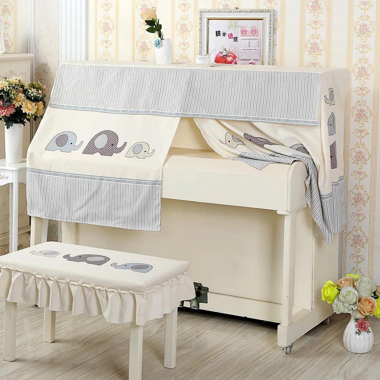 Piano Cloth Cartoon Animation Printing Piano Cover Half Cover Dust Modern Simple