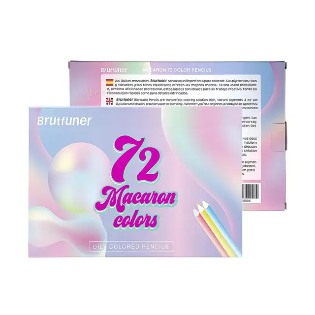 Juego de lápices de colores Pastel para colorear, material de arte escolar,  suave, no tóxico, Macaron, 12/24 colores - AliExpress