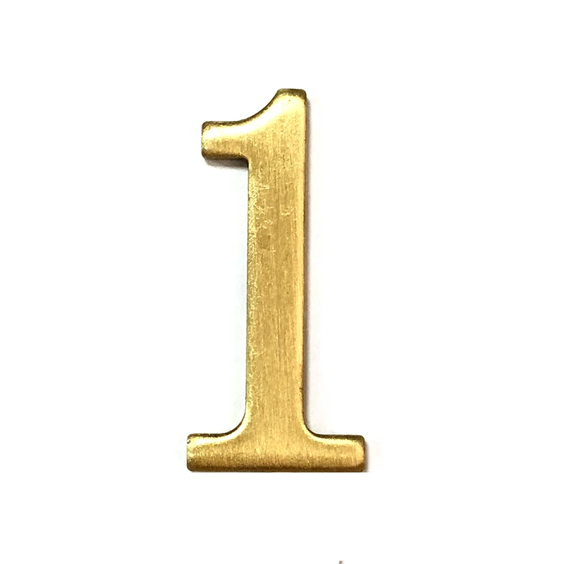 Koperen Huisnummer Zelfklevend 3d Deur Nummers Hotel Home Sticker Adres Mailbox Nummers #0-9 Woondecoratie