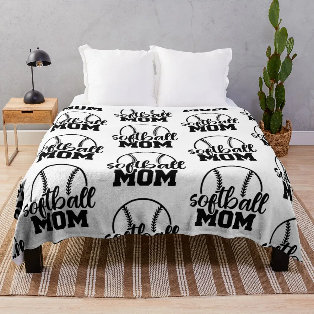 Softball Mom Sports Mom Throw Blanket Dorm Room Essentials