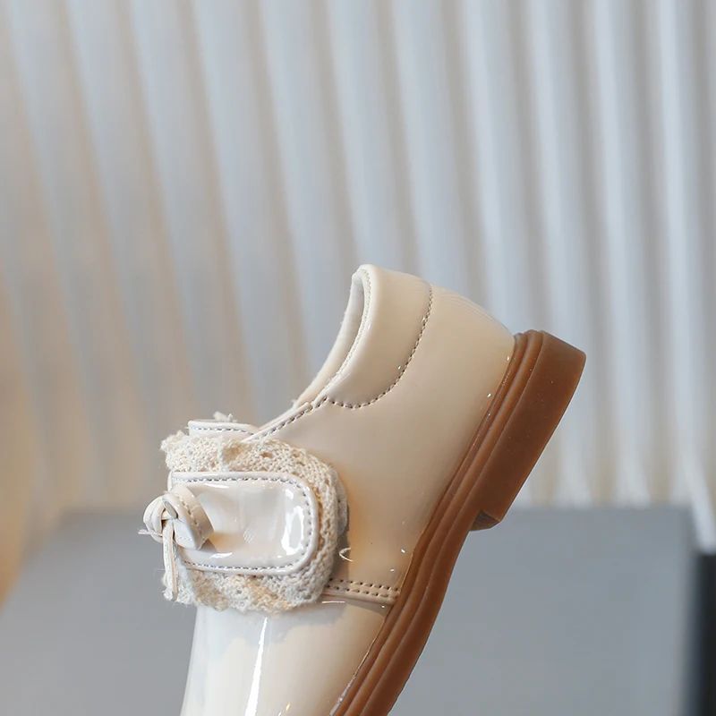 Small Medium-sized Children Single Shoes Anti Slip Girls Shoe New Soft Soled Baby Girls Mary Jane Shoe Bow Princess Shoes Blythe