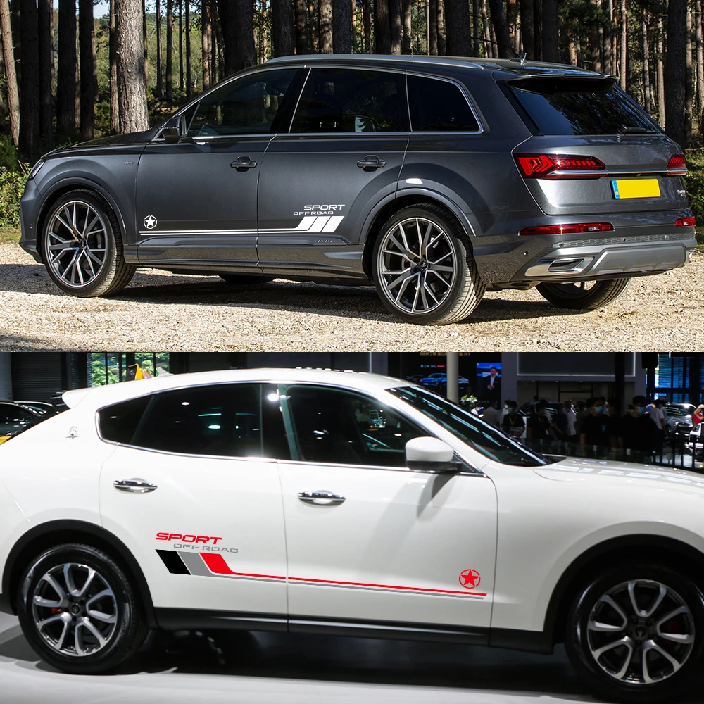 Sporty Off-road Car Side Door Graphics Sticker Decals - Exterior Trim Accessories