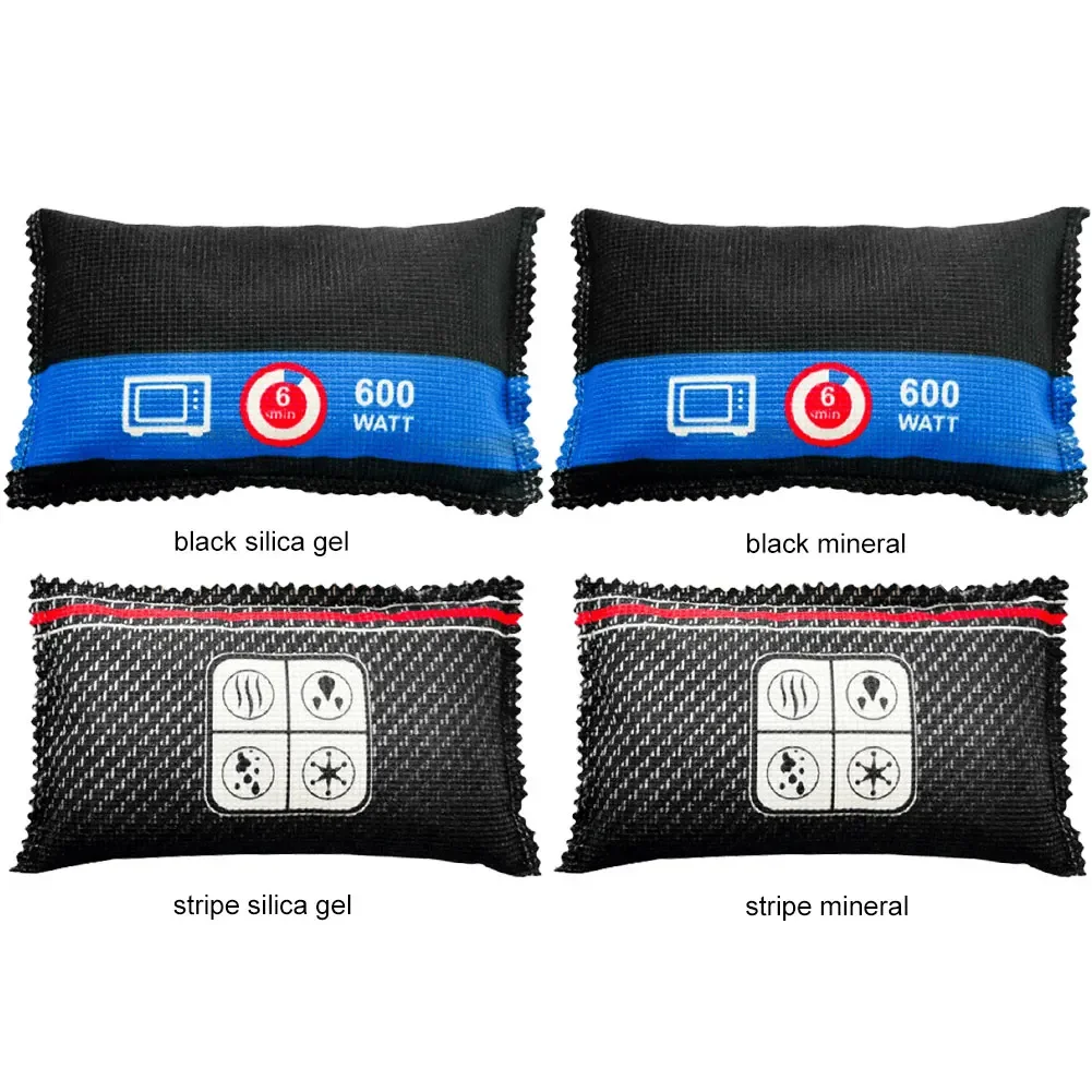 1-4Pcs Car Dehumidifier Desiccant Dehumidifier Bag Reusable Silica Gel Moisture Absorber Bag for Wardrobe Shoe Cabinet