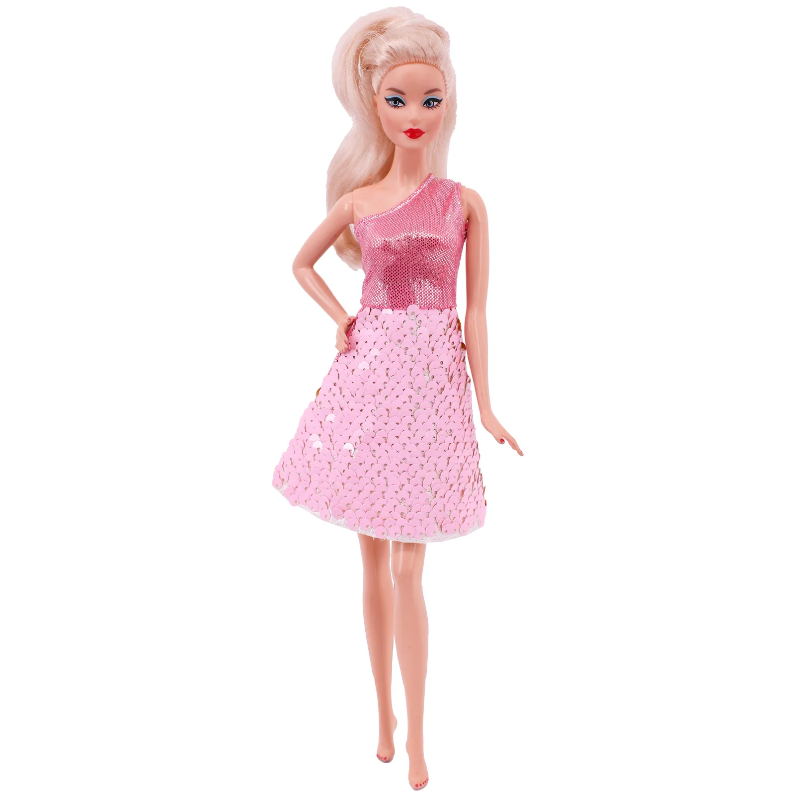 Multiple Styles Pink bjd Doll Clothes,Fashion Coat,Pants,Dress, For 11.8 Inch Barbis Doll Accesories Toys,Miniature Item 4