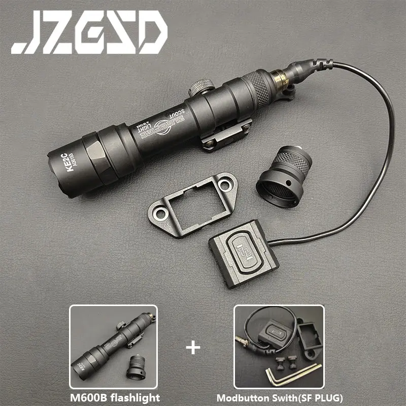 

Surefir Tactical M600B M300B Weapon Hunting Flashlight With Modbutton Remote Pressure Switch for 20MM picatinny Rail KeyMod MLOK