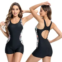 Fashionable Conservative Style Speed Competition Ladies' One-Piece Swimsuit for Hot Springs And Beach Swimming 1