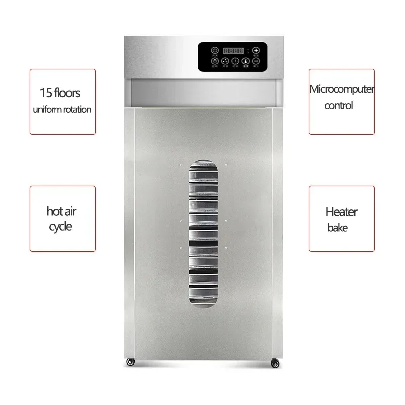 15 Layer Dehydrator 3000W Commercial rotary dryer food drying box fruit vegetable pet meat flower medicinal herbs tea air dryer 4