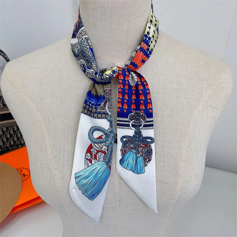 The new 2022 Long Narrow Scarves, Ladies Decorative Headbands, Scarves, Temperament Excellent, Tie Bags, Hair, Scarf