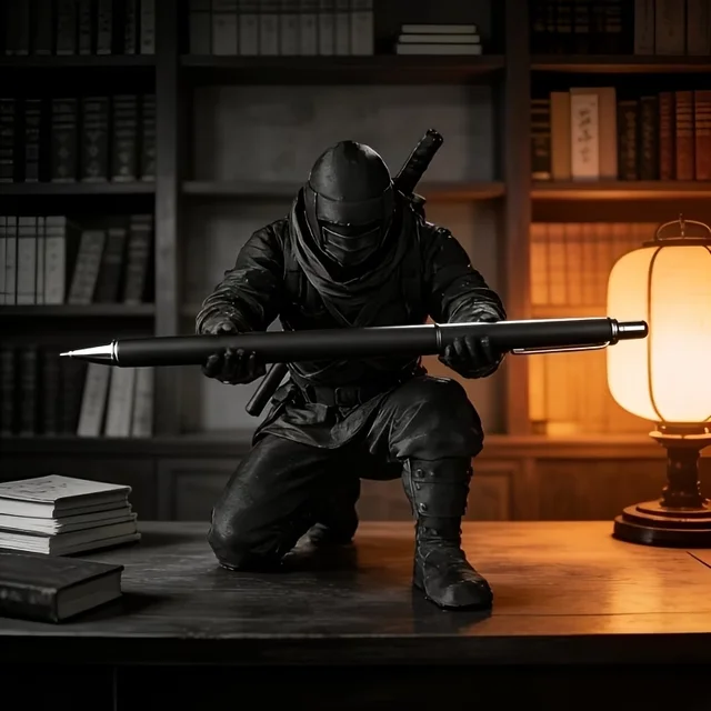 Two Ninja Desktop Decorations, Pen Holders, Suitable as Stationery Gifts for Friends and Colleagues 1