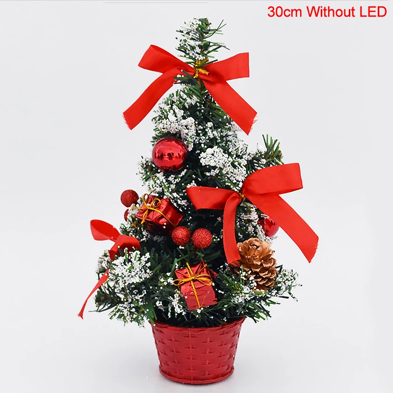 thumbnail image 1 of Adorno de mesa de árbol de Navidad artificial de 20/30 cm con bolas de luz LED 2023 Decoración navideña para el hogar Regalo de Año Nuevo 2024 Mini, 1 of 5