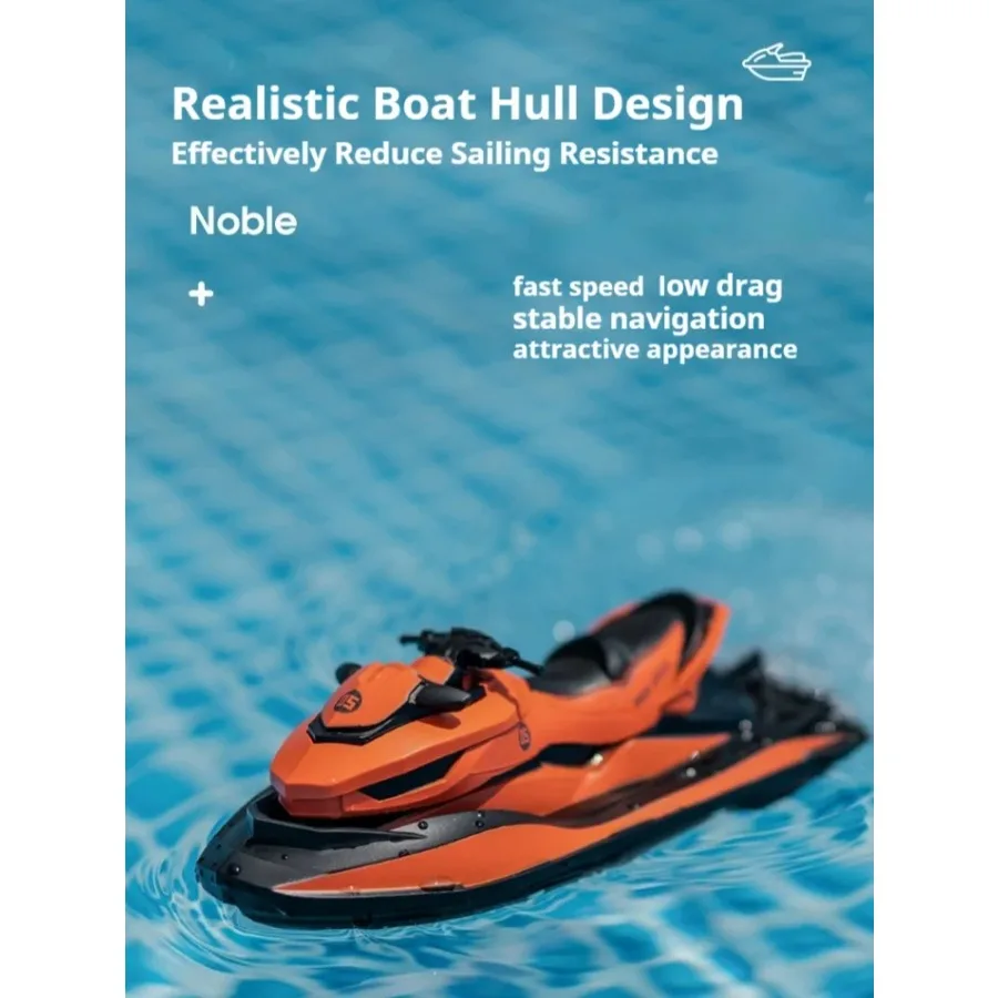 Mini jet ski high-speed RC motorboat 2.4G remote control electric boat for kids double motor summer water play ideal as a gift remote control boat