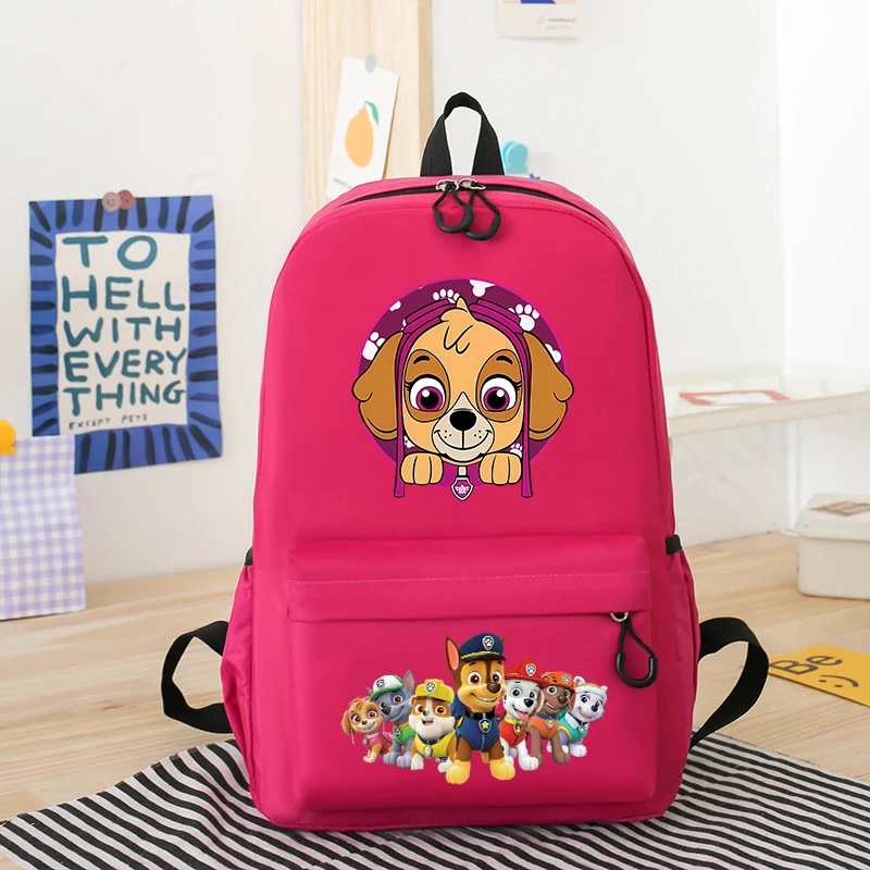 PAW Patrols Skye Girl Cartoon Cute Backpack Chase Boy Anime Casual